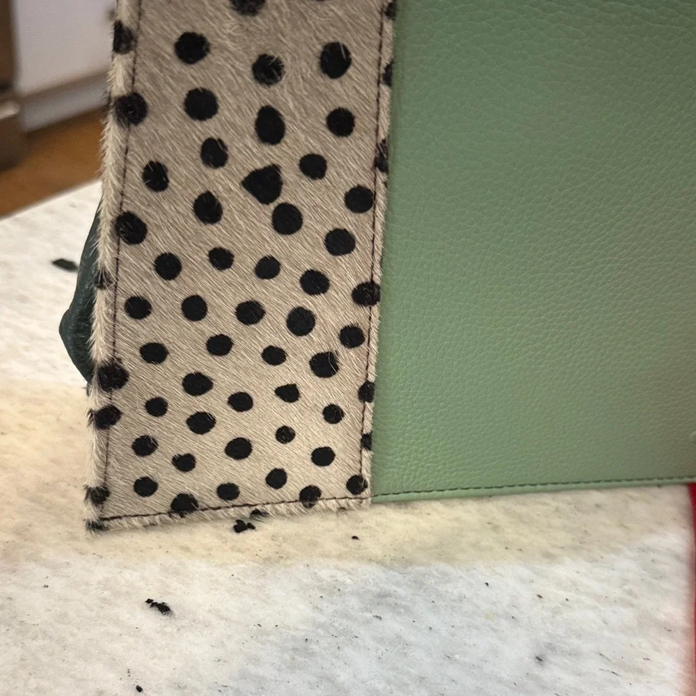 NWT Soruka Green and Animal Print Bag with shoulder strap and dust bag - Picture 7 of 7